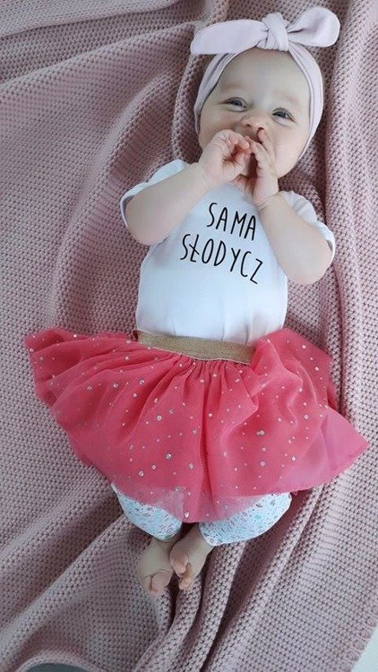 Body krótki rękaw "Sama słodycz" Moocha białe