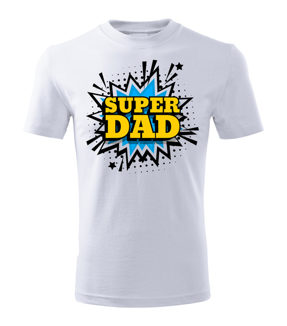 "Super dad" Moocha koszulka męska biały