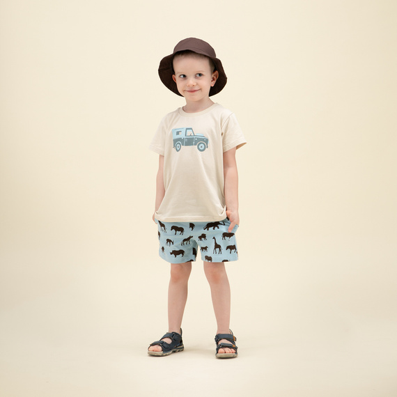 Safari Pinokio Krótkie spodenki - afryka niebieski