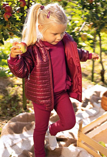 Kurtka "SIMPLY COMFY" z kapturem pikowana Ewa Klucze - bordo