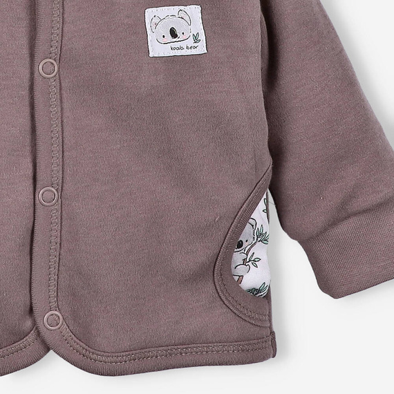 Sweets Koala Bluza dwuwarstwowa z bawełny organicznej Nini czekoladowy