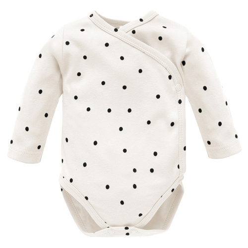 Tres Bien Pinokio Rozpinane body dla dziewczynki- ecru groszki