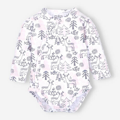 ABN-4444/LAS Jelonki Body kopertowe z bawełny organicznej Nini druk