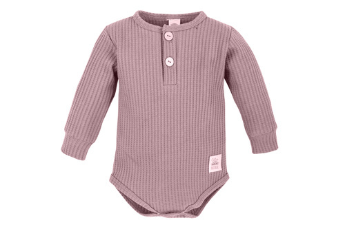 "Natural Waffel" Makoma Body polo z długim rękawem pink