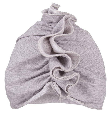 Czapka Turban dla dziewczynki "Simply Comfy" Ewa Klucze szary