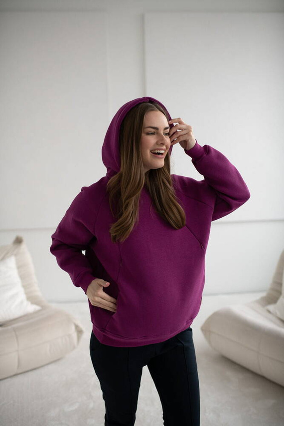 Motherhood Milk&Love bluza do karmienia oversize fioletowy