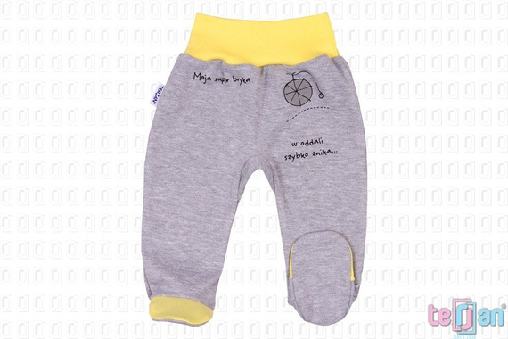 Półśpiochy bawełniane "BIKE" ecru