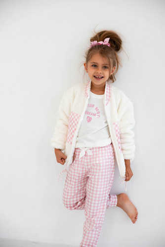 Nanny Kids Bluza dziecięca Sensis - ecru-różowy