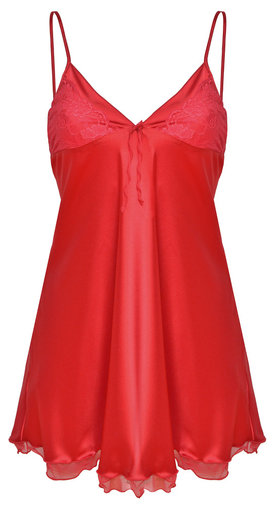 Kira Halka satynowa koszulka damska DKaren - czerwony