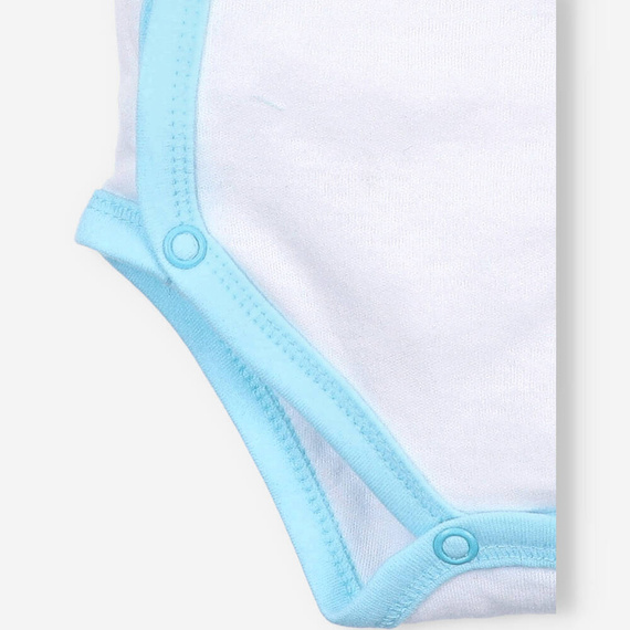 ABN-2927/BIA Summer Robots Body kopertowe z krótkim rękawem Nini biały