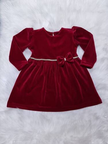 Amelka Bambarillo sukienka długi rękaw czerwony