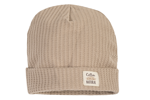 4249S "Natural Waffel" Czapeczka niemowlęca Makoma stone