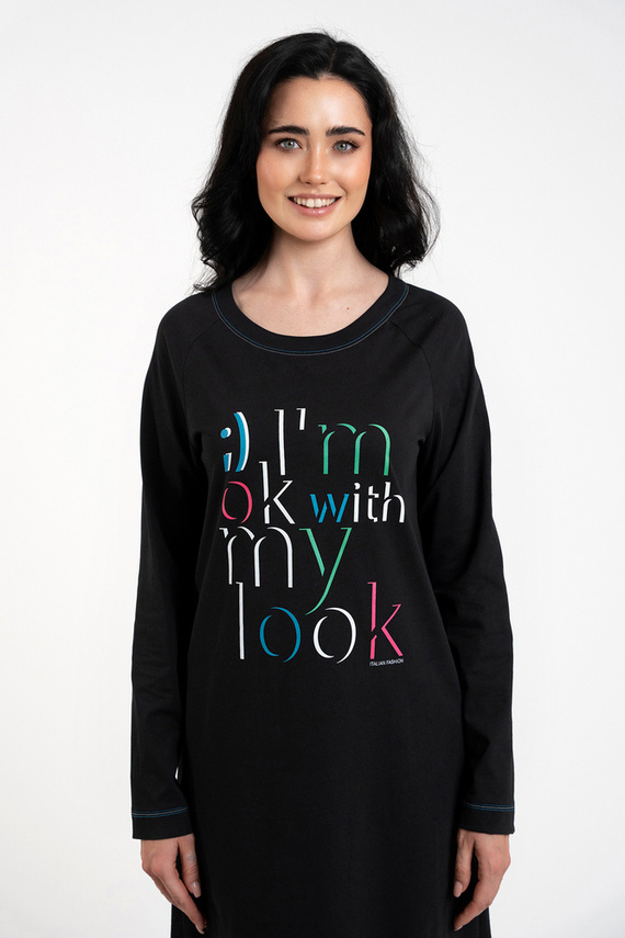 Olza koszula nocna Italian Fashion - czarny