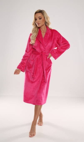 628 Abigail Długi Szlafrok damski Forex - malina 