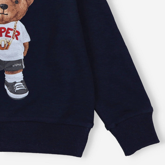 AST-0010/GRA Bluza dresowa dla chłopca Nini granatowy