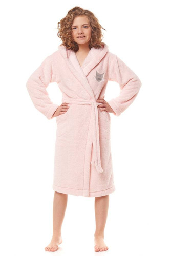 Lota L&L Szlafrok dziecięcy z uszkami - melange