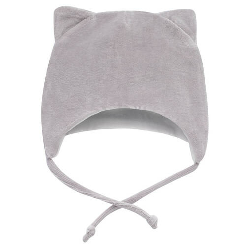 Hello Pinokio Czapka wiązana -szara