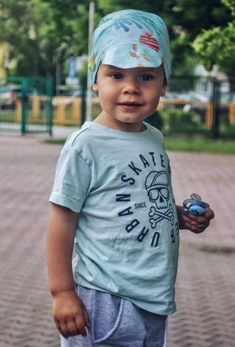 Chustka z daszkiem 100% Bamboo Tropical Vibes - Makaszka