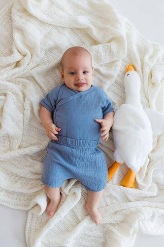 40235B "Just Muslin Blue" Bloomers muślinowy Makoma