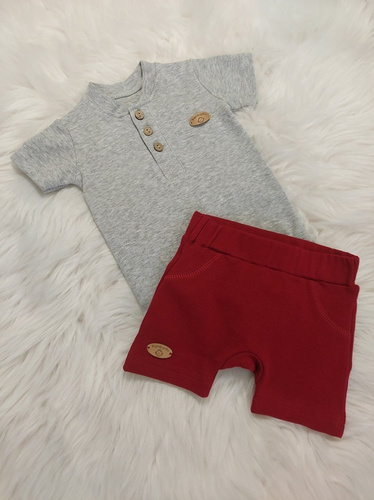 Mieszko Bambarillo szorty niemowlęce bordowy