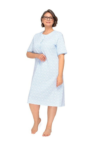 263 Basia I rozpinana koszula nocna Martel - niebieska 