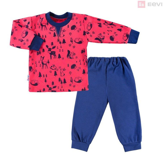 Piżama bawełniana dla dziewczynki "TRIP" Ewa Klucze - różowy druk