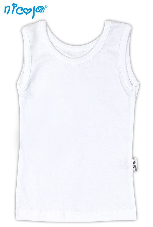 130 Koszulka na ramiączkach niemowlęca "Basic" Nicol - biały