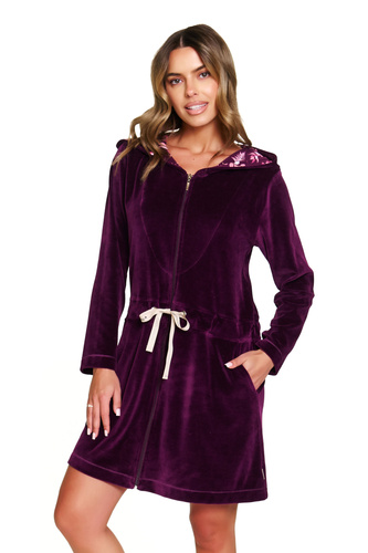 Szlafrok damski Doctor Nap SWO.1008.burgundy