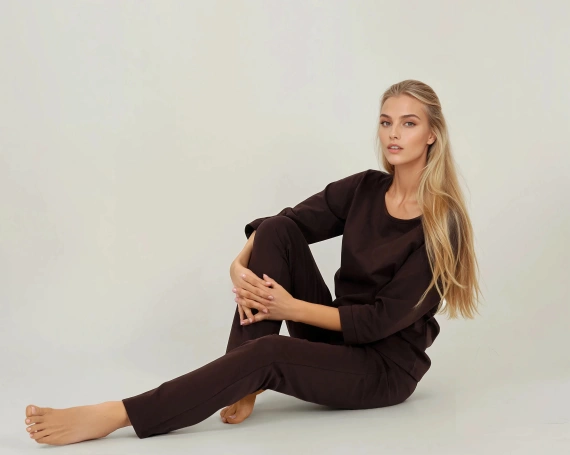 Bonjour Piżama damska Momenti Per Me espresso