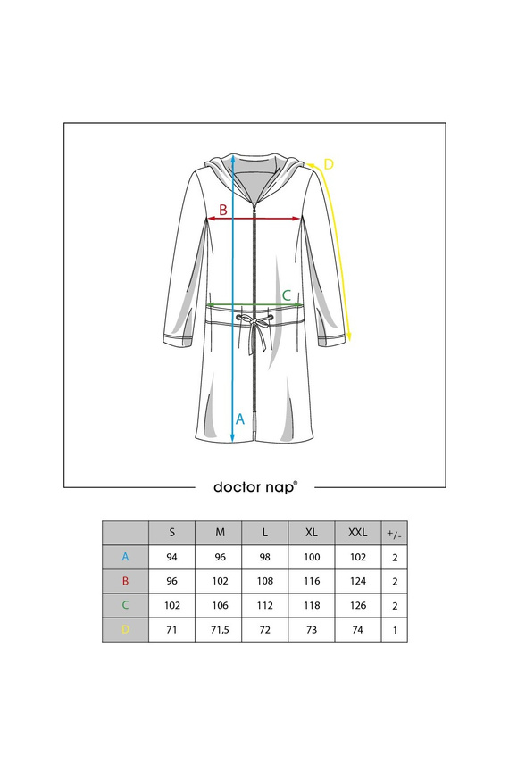 Szlafrok damski Doctor Nap SWO.1008.burgundy