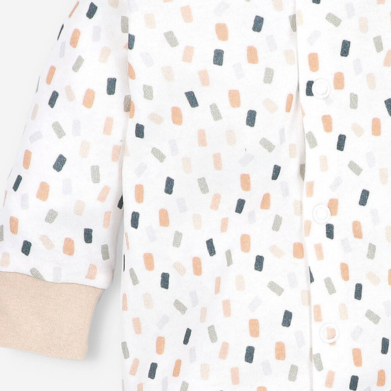 ABN-5326 Pajacyk z bawełny organicznej Nini kremowy