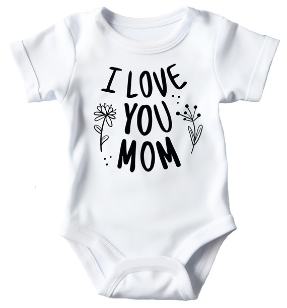 "Best mom ever" Moocha Body krótki rękaw biały