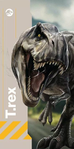 Dinozaur Jurassic World Rebirth Ręcznik plażowy Jerry Fabrics | 100% bawełna