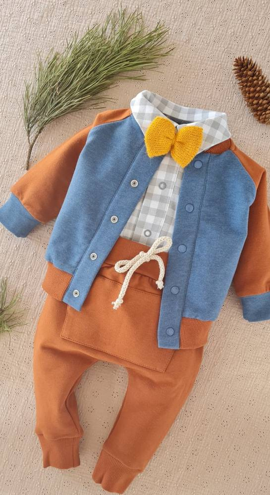 2817 Jack Marija Bluza dresowa - brąz/turkus