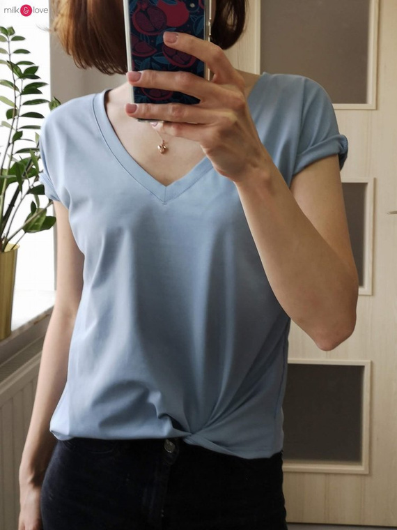 Two Ways Milk&Love bluzka ciążowa i do karmienia z krótkim rękawem dusty cedar