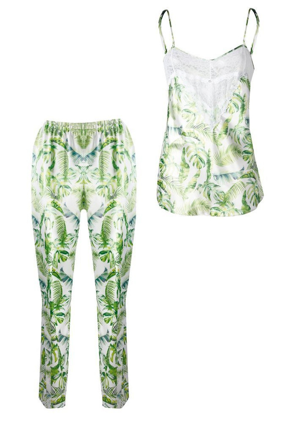 Flowers Komplet Damski Piżama DKaren - DK-KC 2 biały