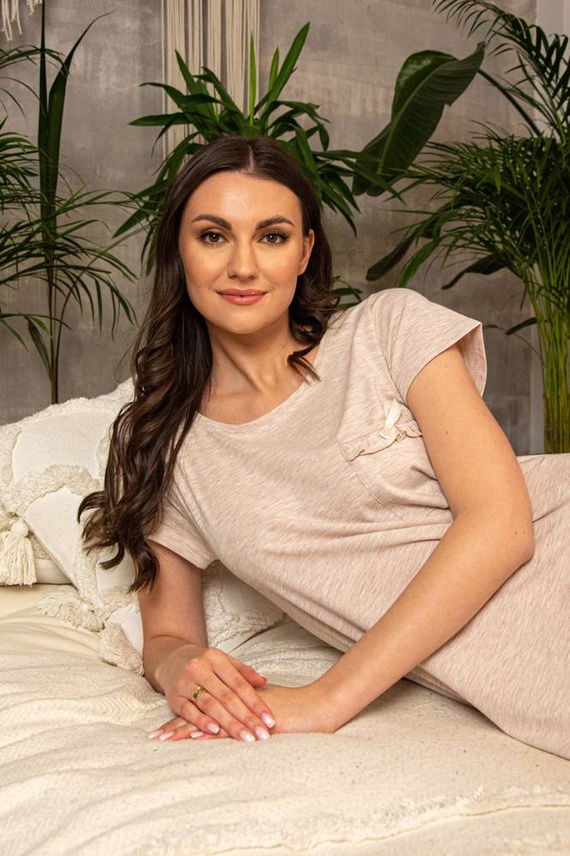 677 Mariposa II Koszula nocna Forex - beżowy melange