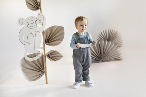 Slow Life Pinokio Ogrodniczki niemowlęce - grafit