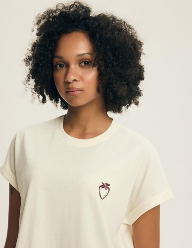 Piżama damska Henderson Evika 44464 – bawełna, haft owocowy, szorty