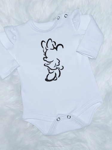 Mini Bambarillo Body z długim rękawem biały