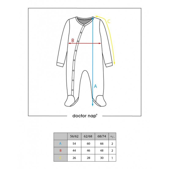 Pajacyk niemowlęcy 4294 Doctor Nap - deep blue
