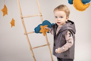 "Dreamer"  Pinokio Kamizelka rozpinana dziecięca - szary