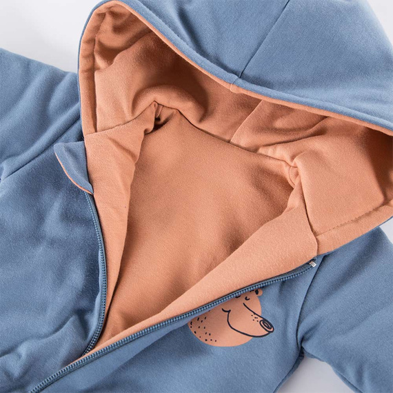 Jump Eevi Dresowy Pajac z kapturem - niebieski