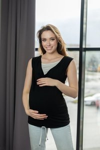 021 Bawełniany top  MIRACLE-czarny