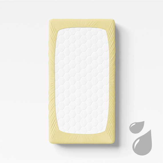 Eevi Prześcieradło frotte nieprzemakalne - żółty