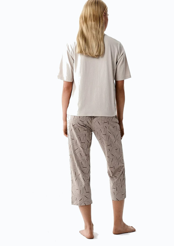 Piżama NLP-509 Atlantic 100% bawełna 3/4 kieszenie beżowa