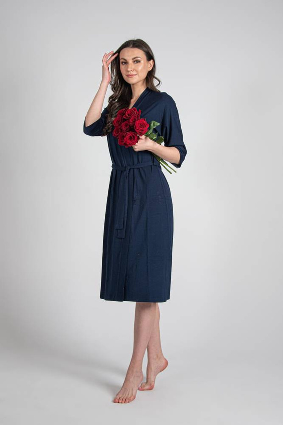 942 Visa Szlafrok Długi De Lafense - granat