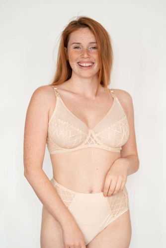 Huggy Soft Beige miękki biustonosz do karmienia Momtobe beżowy