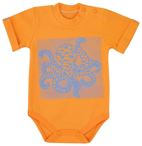 Bawełiane Body krótki rękaw "JOŚMIORNICA" Koala- żółty