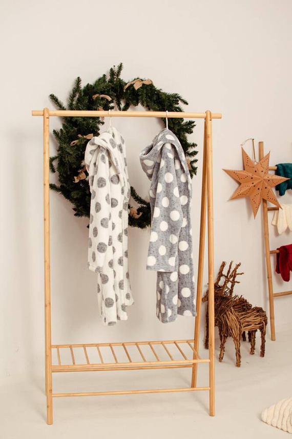 323 Kropki Szlafrok Forex - ecru